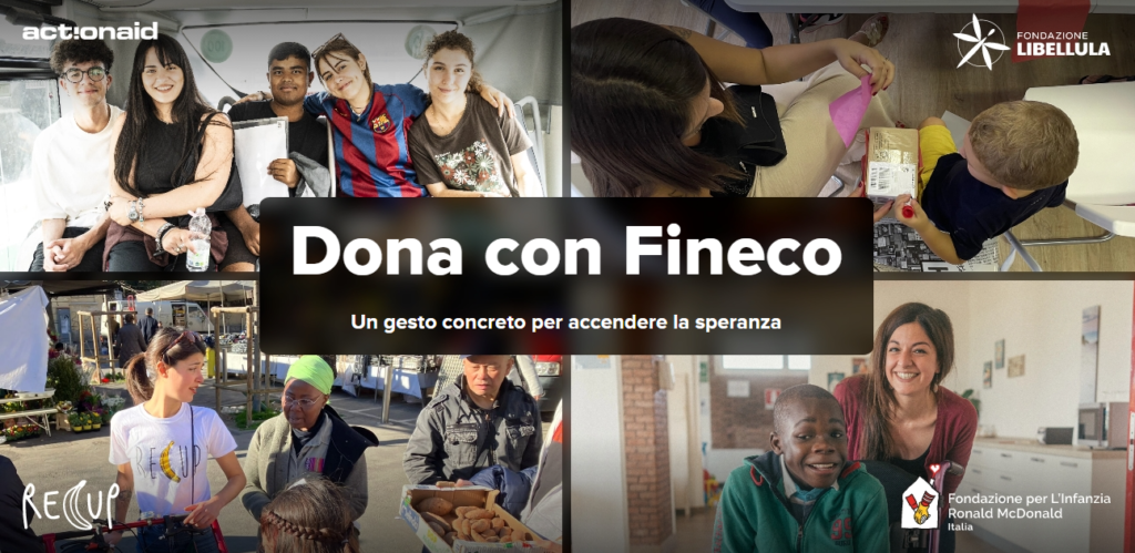 Dona con Fineco: al via la campagna di solidarietà di Natale