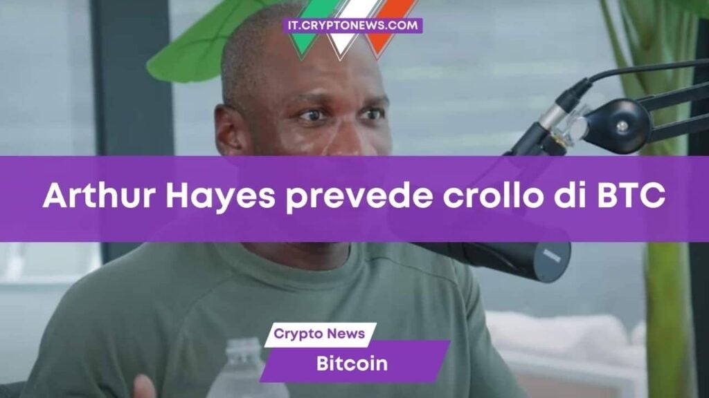 Arthur Hayes prevede che Bitcoin subirà un forte ribasso entro i primi di marzo