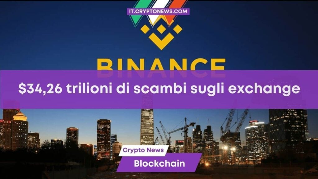 I primi 10 exchange di criptovalute hanno registrato un volume di scambi di ,26 trilioni