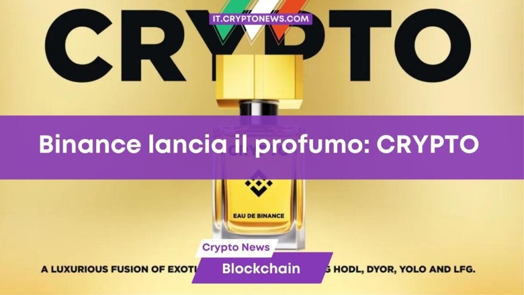 Il profumo CRYPTO di Binance nella Giornata Internazionale della donna (8 marzo)