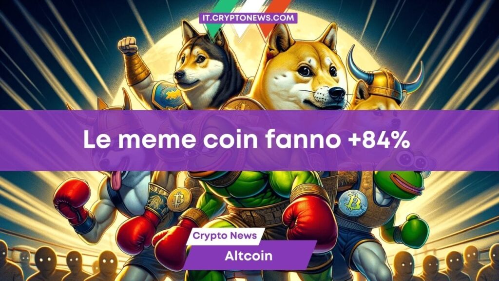 La frenesia per le memecoin non si ferma: + 84% in una settimana