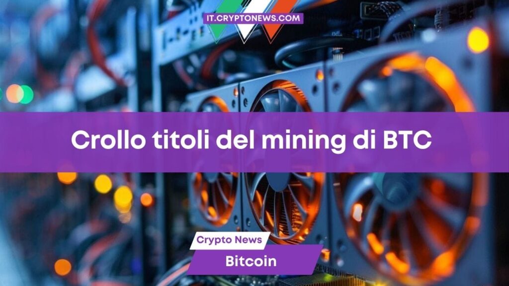 Crollo dei titoli delle società di mining di Bitcoin all’avvicinarsi dell’halving