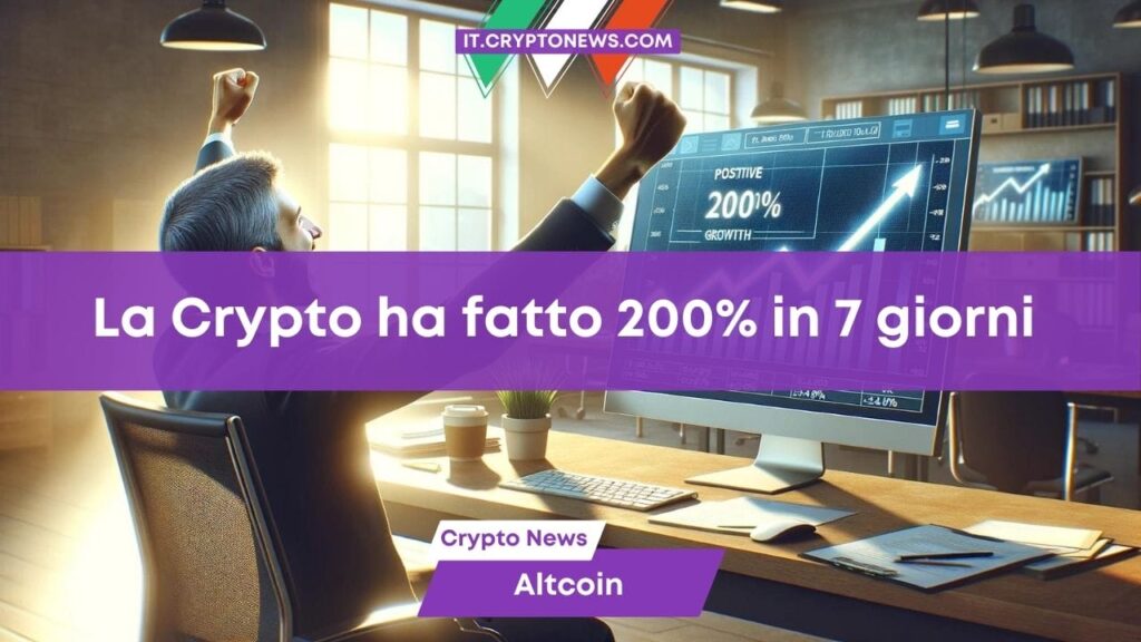 Questa crypto ha guadagnato il 200% in una settimana