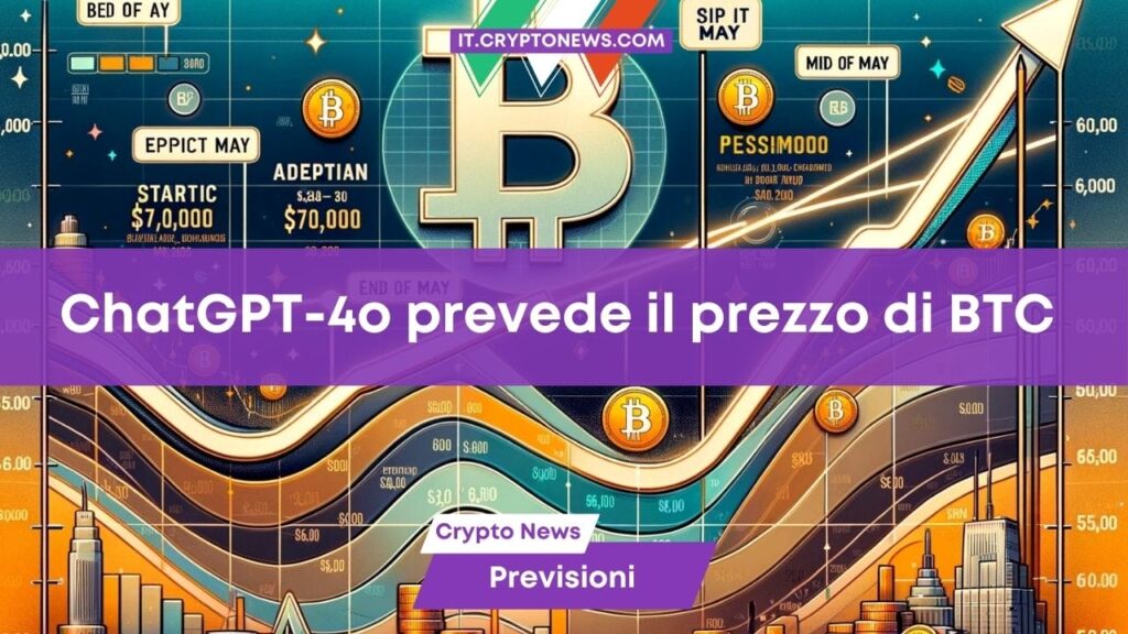 La nuova versione di ChatGPT-4o prevede il prezzo di Bitcoin al 31 maggio 2024