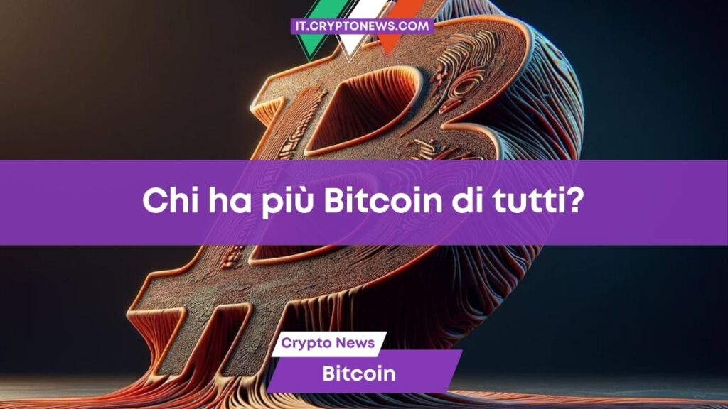 Chi ha più Bitcoin di tutti? La classifica di chi ne possiede davvero tanti…