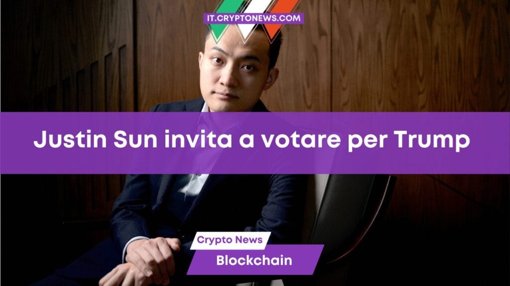 Justin Sun auspica un presidente americano favorevole alle criptovalute