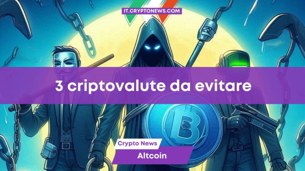 3 criptovalute da evitare: 0 milioni di token sbloccati per queste crypto