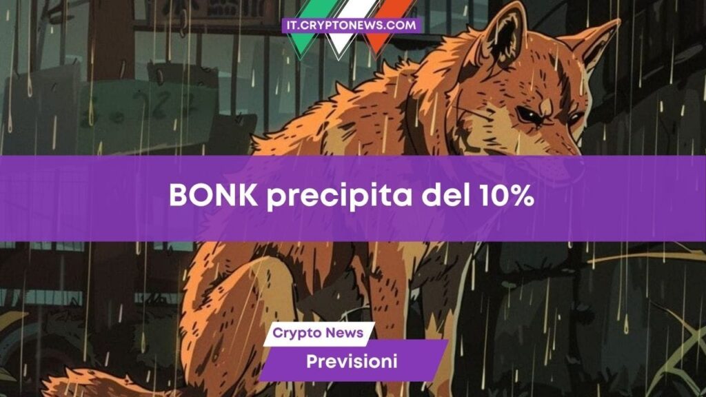 Previsioni prezzo Bonk: La meme coin BONK precipita del 10%