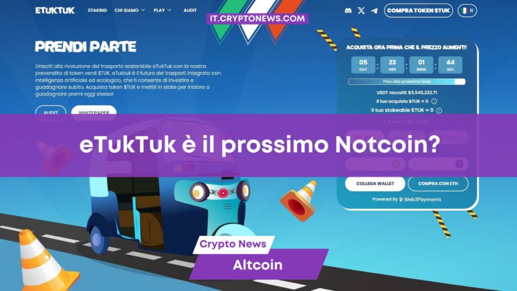 eTukTuk è il prossimo Notcoin dopo l’enorme burn di TUK? La prevendita termina tra 6 giorni