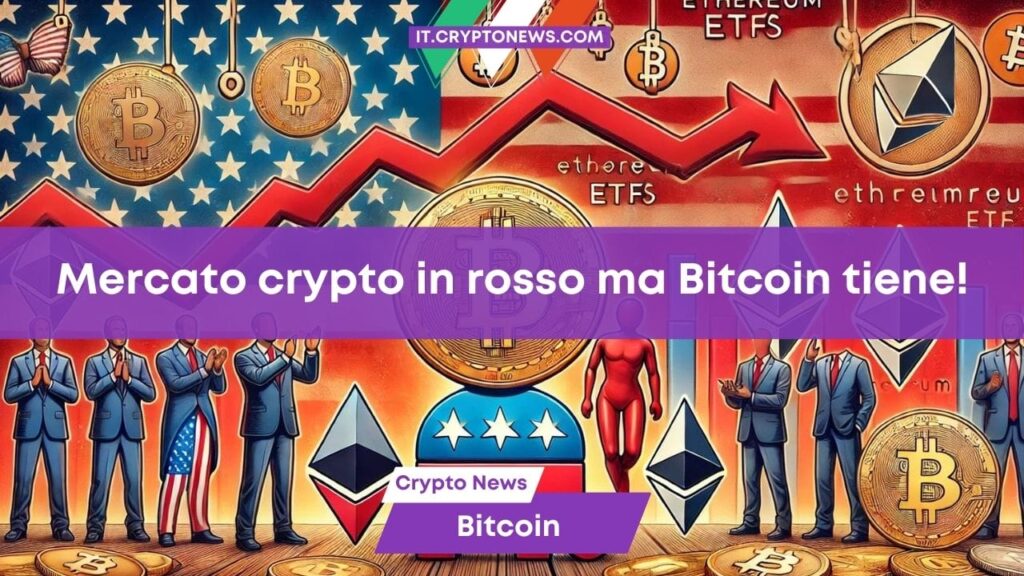 Mercato crypto in rosso ma Bitcoin tiene bene i 64.000 dollari