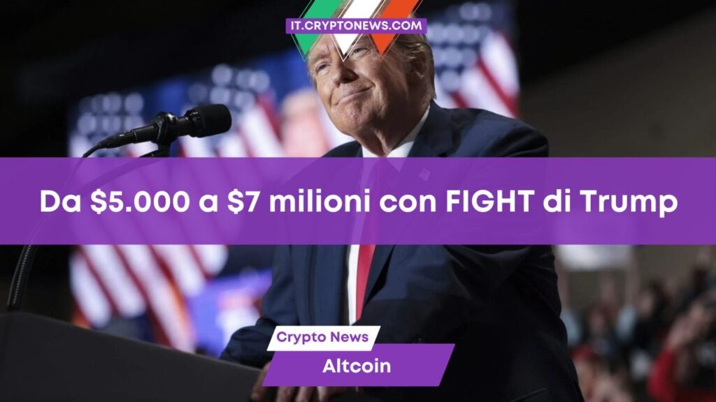 Insiders crypto trasformano .000 in  milioni con la memecoin FIGHT di Donald Trump