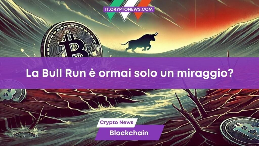 Mercato crypto ancora in rosso: la Bull Run rimane un miraggio