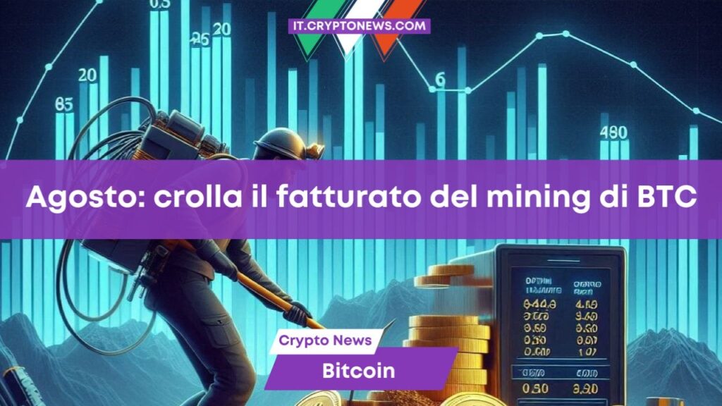 Il fatturato del mining di Bitcoin ha toccato il minimo storico