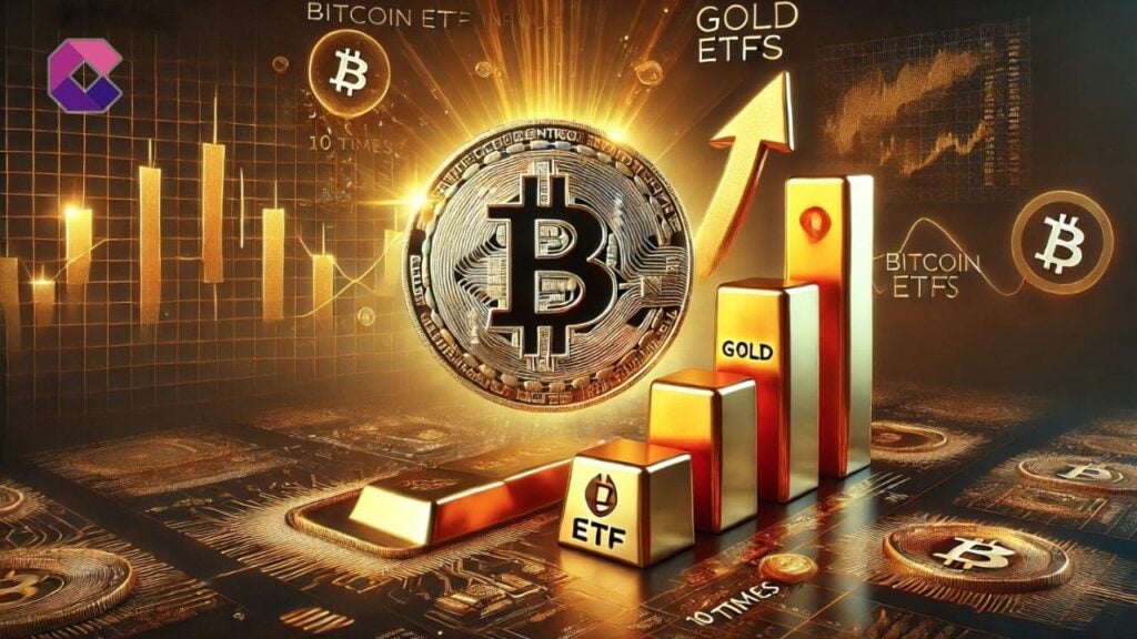 Gli afflussi degli ETF su Bitcoin superano di 10 volte quelli dell’oro